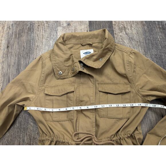 Old Navy Tan Utility Jacket 100% Cotton Size Small - Picture 3 of 5